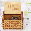 Retro Hand Cranked Wood Music Box Party Xmas Gift Household Decor Ornament