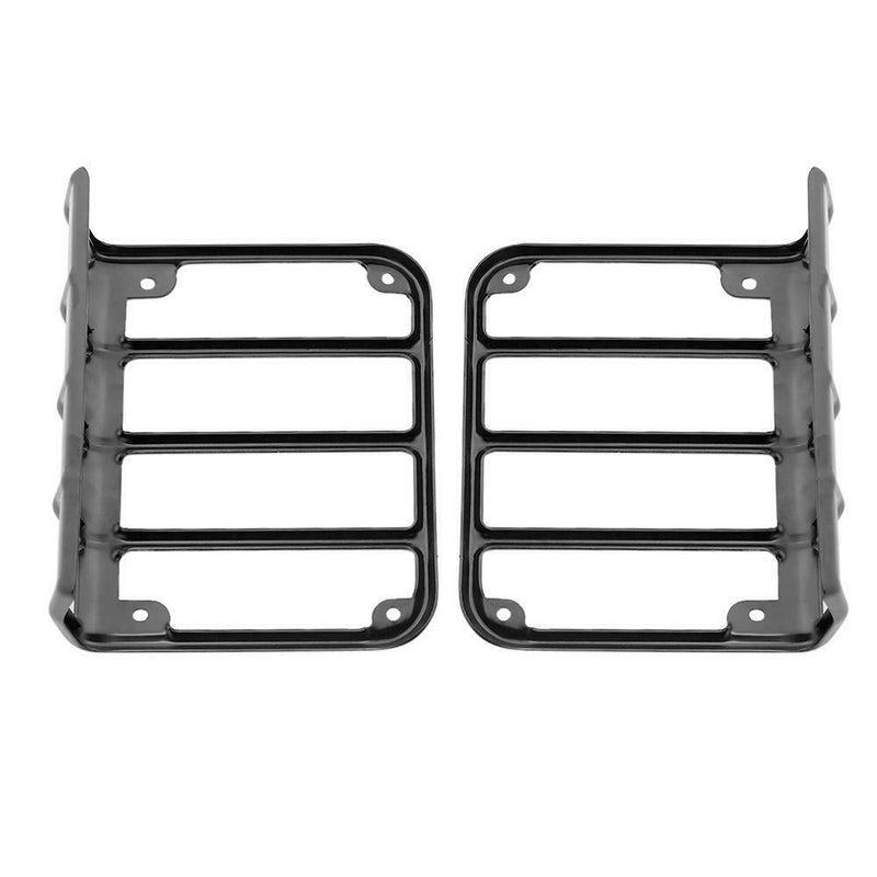 1Pair Metal Rear Tail Light Guards Covers for 07-17 Jeep Wrangler JK JKU A