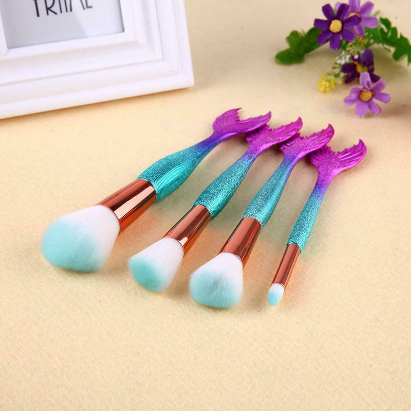 4pcs Professional Foundation Powder Eyeshadow Face Brush Makeup Brushes Set