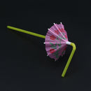50pcs Fluorescent Umbrella Drinking Straws Paper Straws for Wedding Decor
