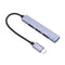 Type C HUB USB-C to 4 Port USB 2.0 Splitter Converter OTG Adapter (Grey)