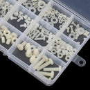 M2 M2.5 M3 M4 M5 (Total 270pcs) Nylon Screw / Nut / Washer Assortment Kit C