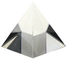 2.4" Transparent Crystal Optical Pyramid  Paperweight Collectible Gift