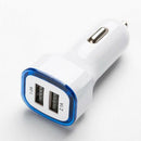1x Universal Double USB Port Car Charger LED Adapter For Cell Phones Random New