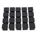 20pcs Square Chair Table Leg Foot Rubber Covers Protectors 25mm x 25mm