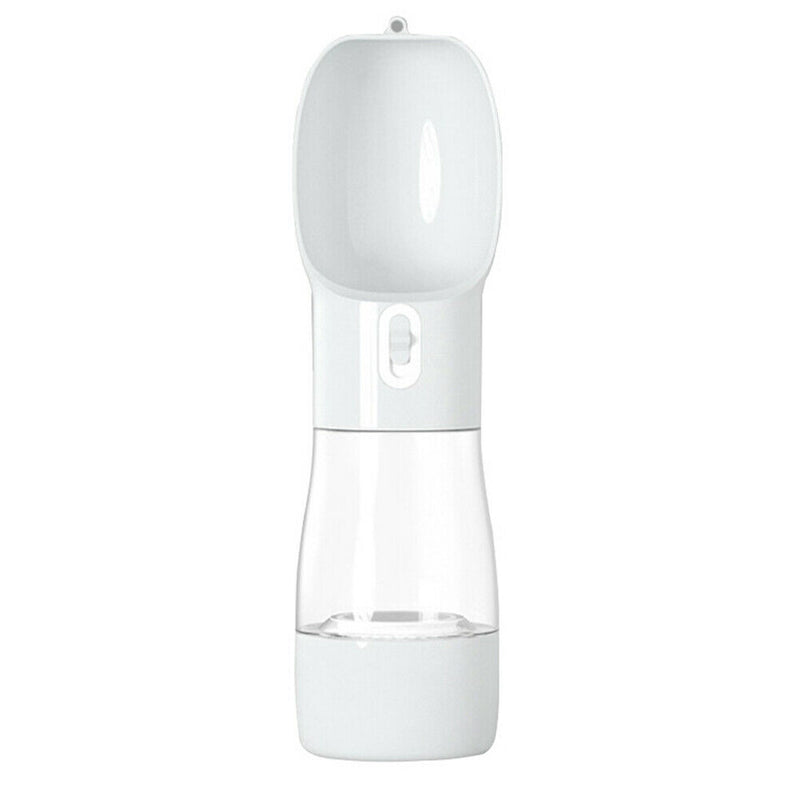 Portable Pet Dog Water Bottle Outdoor Drinking Bowls Water Feeder (Grey) A