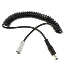 DC2.5 to Weipu SF610 2Pin Plug Power Supply Coiled Cable for Blackmagic Pocket