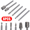 6PCS Drill Bits Rotary File Tools Grinding Bits Cutter Woodworking Carve New