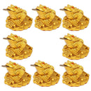 8pcs Chinese Traditional Lucky Fortune Three Legged Frog Toad Coin Decor