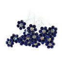 Crystal Rhinestone Wedding Bridal Flower Hair Clip Hairpin (Blue) R6S4