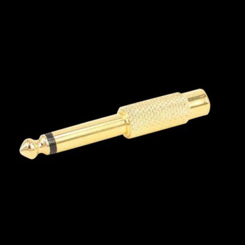1Pc 6.35mm 1/4" Mono Male Jack to RCA Female Plug Audio Adapter Cable Conve X9M2