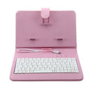 Universal Wired Keyboard Flip Holster For Android Phone 4.2''-6.8''pink