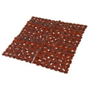 Pebble Non-Slip Suction Bath Mat - Square Mat for Shower or Tub, Amber
