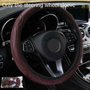 Black Car Steering Wheel Cover Quality Leather Breathable Best Anti-slip 37 A0L6