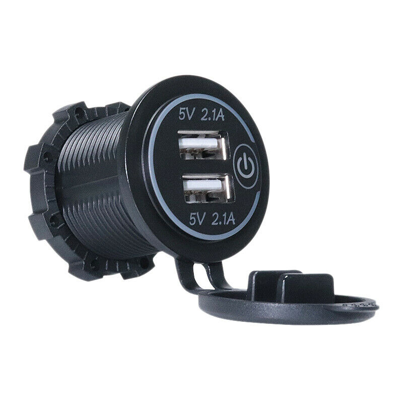 5V 2.1A 12-24V Dual Usb Car Charger Universal Power Adapter Socket With Led I6C2