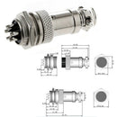 5Pcs Aviation Plug 5-Pin 16mm GX16-5 Male And Female Panel Metal Connector hot