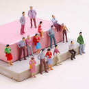 200 Pieces Plastic Mini People Figures for Train Scenery Layout 1:50 1:100
