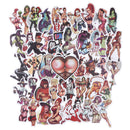 50Pcs/bag Pvc Waterproof Sexy beauty Girls Stickers For Skateboard Luggage De Ew