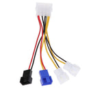4 in 1 Computer Cooling Fan Power Cable CPU PC Cooler Wire Adapter Connector JR
