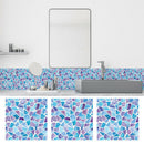 6pcs Purple Blue Mosaic Self-adhesive Bathroom Kitchen Wall Stair Tile S MVE