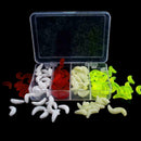 100Pcs Soft Plastic Fishing Lures Maggots Grubs Worms Baits K7S0 A9M4 D4V6 G7U9