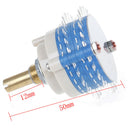 2Pole 24step 2x24 rotary switch attenuator volume control DIY pot potenti Hn