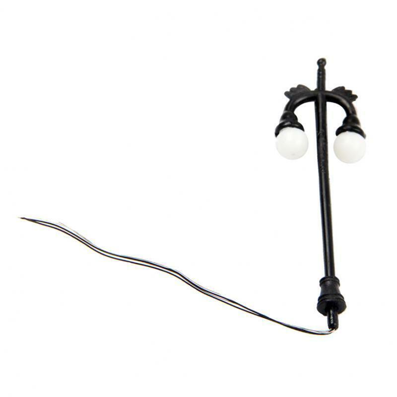 20pcs/pack 1:150 Scale LED Railway Train Double-Head Lamp Street Light Black