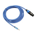 3.5mm Male to 3 Pin XLR Female Plug Connector Cable for Microphone Camera A