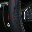 Auto Car Steering Wheel Cover Black&Red Stitching PU Leather Car Universal 38cm