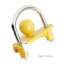 Universal Heavy Duty Hitch Lock Caravan Trailer Ball Coupler Lock Yellow
