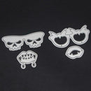 4pcs Glasses Mouth Cutting Die Stencil Paper Card Embossing Scrapbook Album