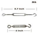 4-Pcs Turnbuckle/Tension(Eye&Hook, M6), 16-Pcs 1/8 Inch Wire Rope Cable Cli Y6G9