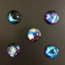 10pcs/lot Mix Color Glass Cabochon Flat universe Starry sky DIY Handicraft  A9S8