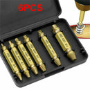 6Pcs Damaged Broken Screw Bolt Extractor Speed Out Drill Bits Remover Kit