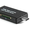 3 in 1 Type-C USB Micro OTG Adapter PC Phone SD/TF Card Reader Flash Drive A
