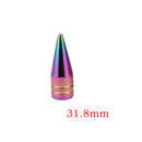 4* Neo Chrome Spiked Valve Stem Cap Aluminum Tire Air Car Truck Bike SUV Wheel