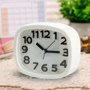 Cute Mini Dial Number Desk Table Alarm Clock For Children Kids White 1Pcs