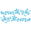 1 Pair Car Stickers Natural Flower Vine Auto Body Styling Decals (Blue)