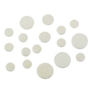 17Pcs/Set Leather Clarinet Replacement Pads 17.3mm 15.1mm 12mm 10mm White W