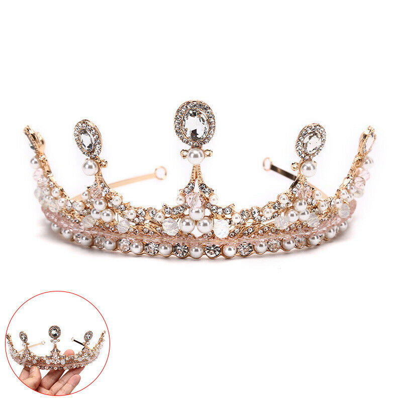 Baroque Crystal Rhinestone Wedding Crown Headband Bridal Tiara Party Queen G Kw