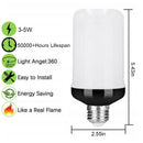1Pc LED Flame Effect Fire Light Bulb E27 Simulated Nature Flicker Lamp DecoS Ew