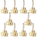 10pcs Hollow 3 Leaves Shamrock Wood Pendant DIY Ireland St.Patrick Decor A