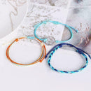 3X/Set Women Handmade Multi-color Bohemian Weave Bracelet Knot Bangles Rope Z1W1