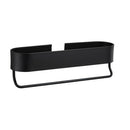 1 pcs Bathroom Shelf Accessory Organizer With Hair Rod 30cm Black Aluminum Alloy