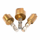 3pc Set Drill Bit Countersink Titanium Coated Hex Cutter HSS Hexagon Shaft V4U5