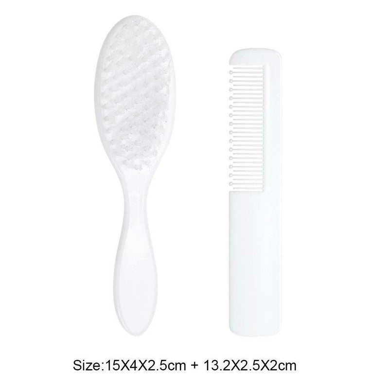 2pcs/Set Newborn Baby Hair Comb+Brush Soft Infant Head Massager Hair Care
