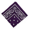 Women Men Novelty Print Cowboy Bandana Head Wrap Neck Scarf Wristband Purple