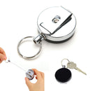 Timmeproof Retractable Pull Keychain Holder Reel Recoil Key Ring Belt Clip CCC