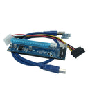 4Pin PCI-E 1X to 16X USB3.0 BTC Mining Extender Graphic Card Adapter Cable
