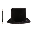 Unisex Magician Black Top Hat Magic Wand Fun Halloween Party Cospaly Costume
